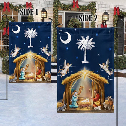 South Carolina Christmas Nativity Of Jesus Flag, Christian Christmas House Flag, Christmas Outdoor Decor Ideas