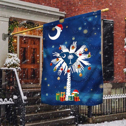 South Carolina Christmas Starry Night Flag, Christmas Garden Flag, Home Decor Accessories, Christmas Outdoor Decor Ideas
