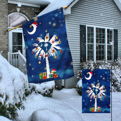 South Carolina Christmas Starry Night Flag, Christmas Garden Flag, Home Decor Accessories, Christmas Outdoor Decor Ideas
