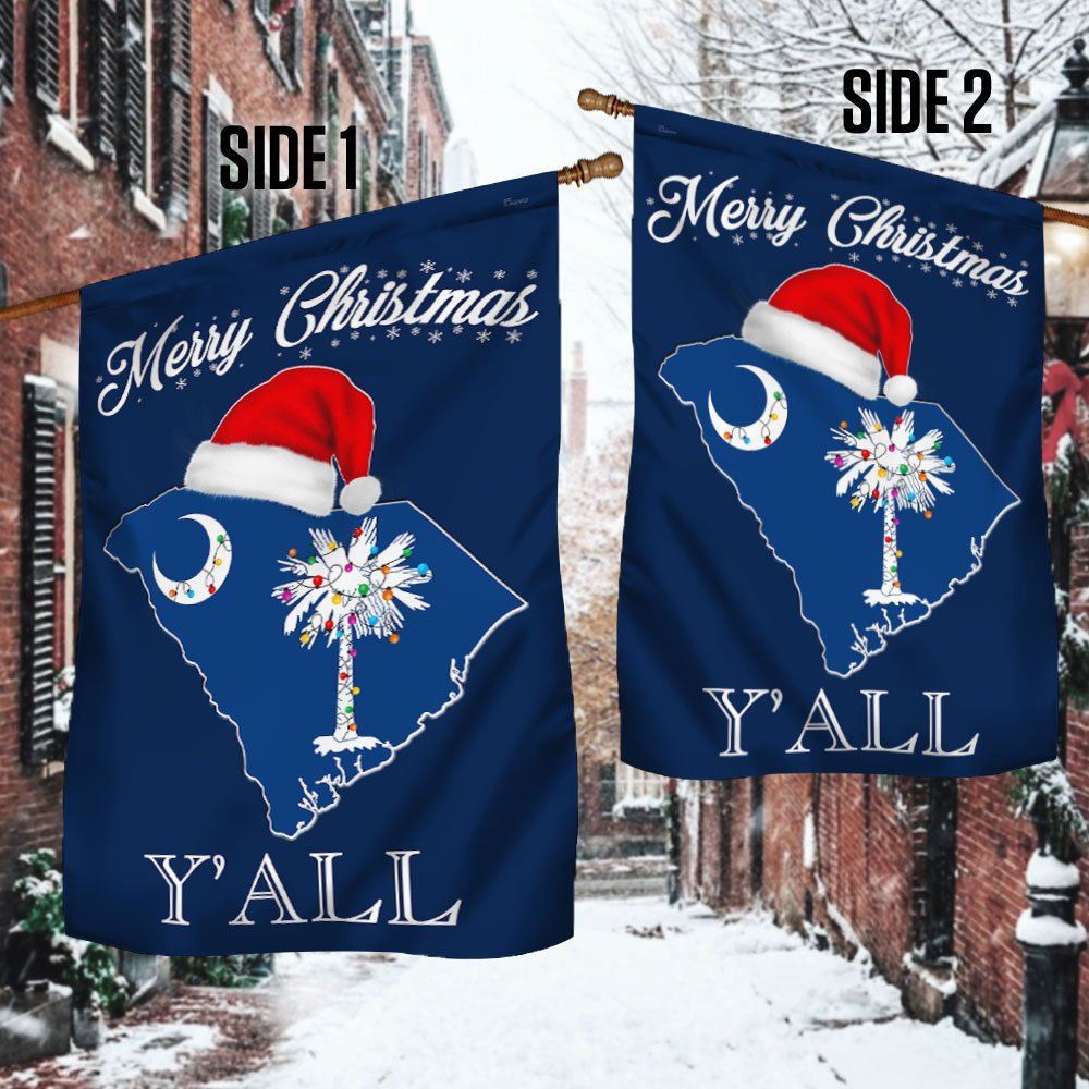 South Carolina Merry Christmas Flag, Christmas Garden Flag, Home Decor Accessories, Christmas Outdoor Decor Ideas
