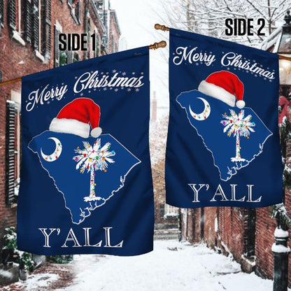 South Carolina Merry Christmas Flag, Christmas Garden Flag, Home Decor Accessories, Christmas Outdoor Decor Ideas