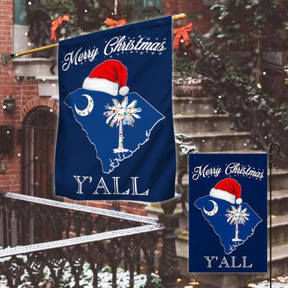 South Carolina Merry Christmas Flag, Christmas Garden Flag, Home Decor Accessories, Christmas Outdoor Decor Ideas
