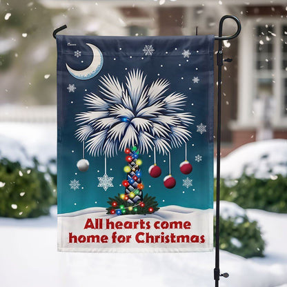 South Carolina Palmetto, All Hearts Come Home For Christmas Flag, Christmas Garden Flag, Home Decor Accessories, Christmas Outdoor Decor Ideas
