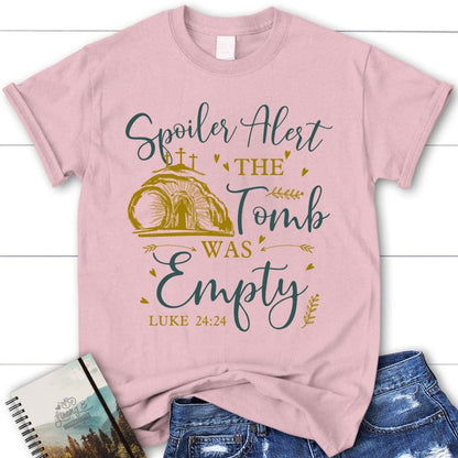 Spoiler Alert The Tomb Was Empty T Shirt, Christian Easter Shirts, Blessed T Shirt, Bible T shirt, T shirt Women