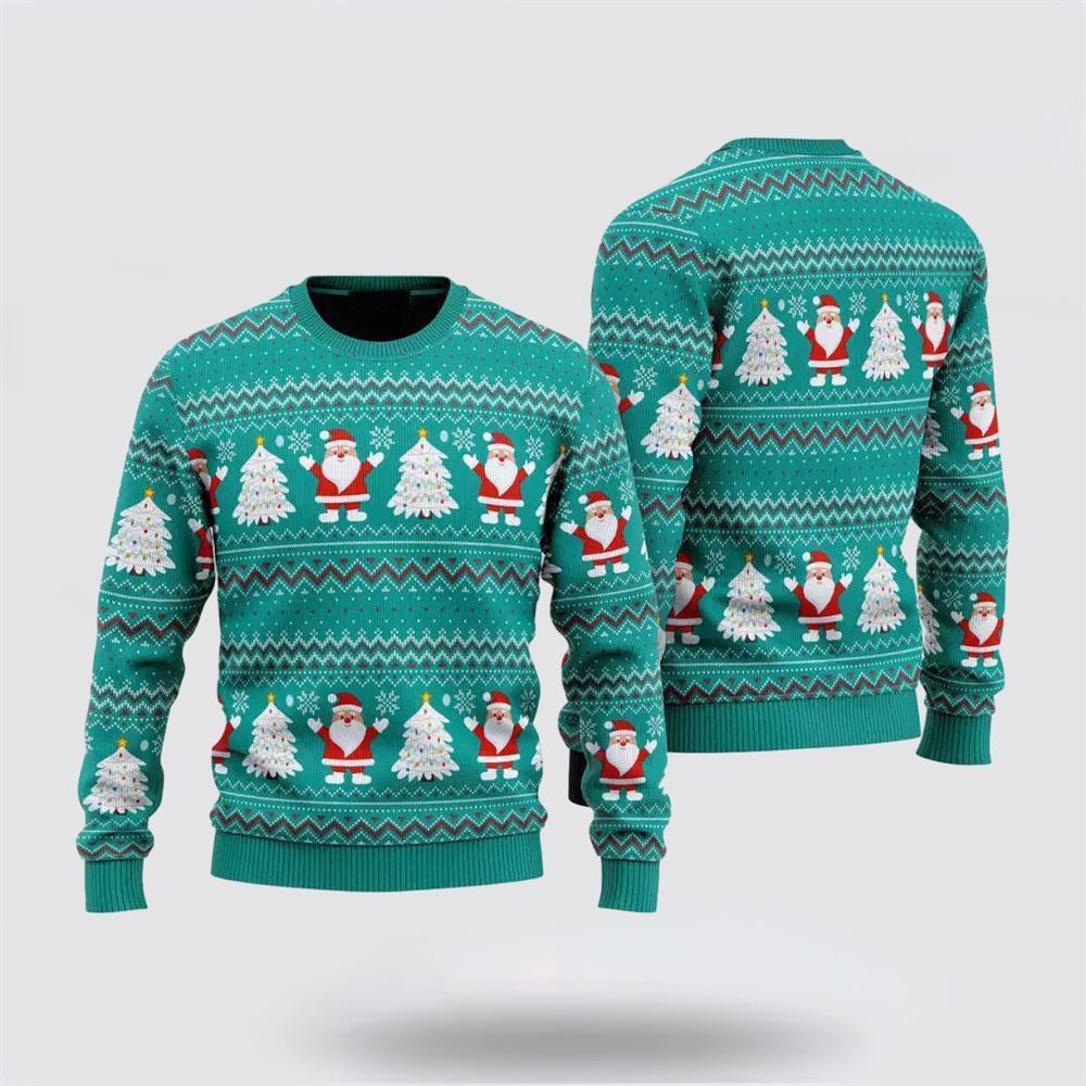 Spread Holiday Cheer With Santa Claus Ugly Christmas Sweater, Best Gift For Holiday, Christmas Crewneck Sweater, Christmas Winter Fashion