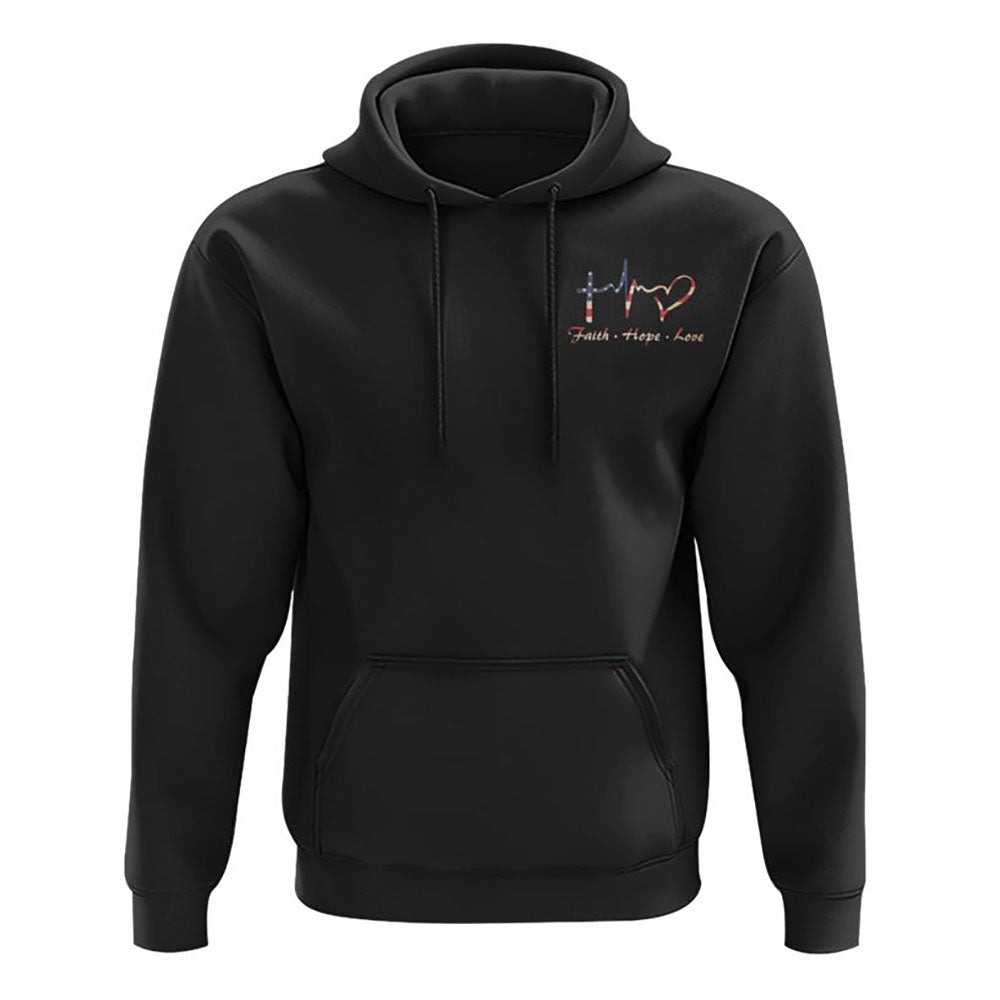 Stand For The Flag Kneel For The Cross America Flag Wings All Over Print 3D Hoodie, Christian Hoodie, Christian Sweatshirt, Bible Verse Shirt
