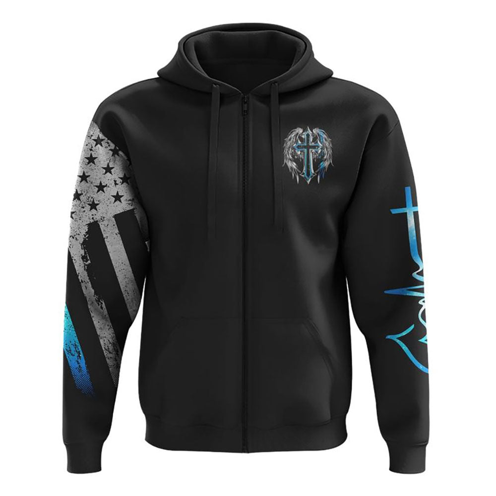 Stand For The Flag Kneel For The Cross Wings All Over Print 3D Hoodie, Christian Hoodie, Christian Sweatshirt, Bible Verse Shirt