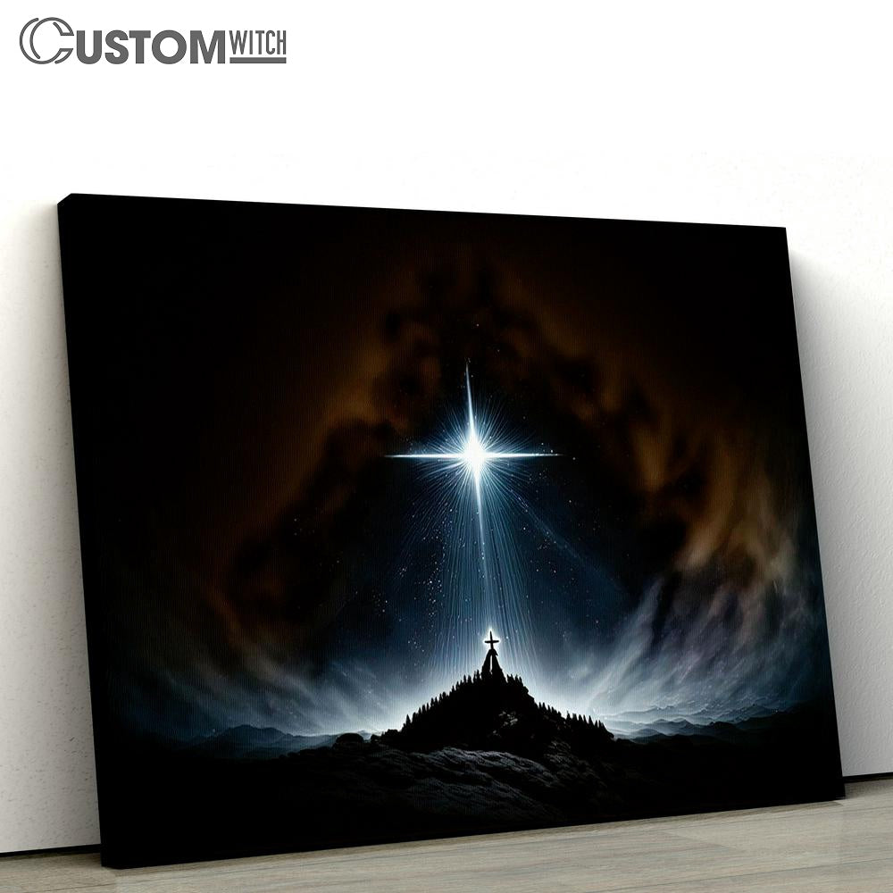 Star Is Shining Jesus Christs Christmastime Manger Canvas Pictures - Faith Art - Christian Canvas Wall Art Decor