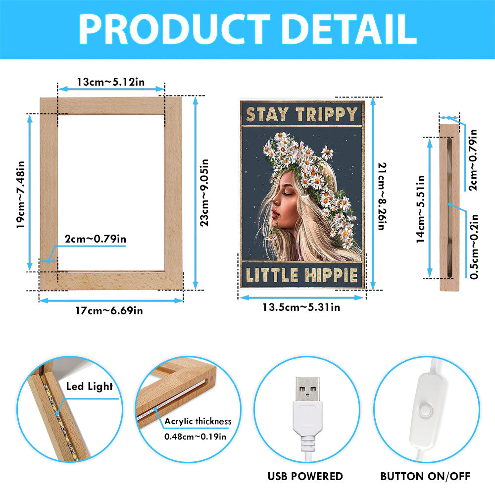 Stay Trippy Little Hippie Daisy Flower Art - Trippy Decor