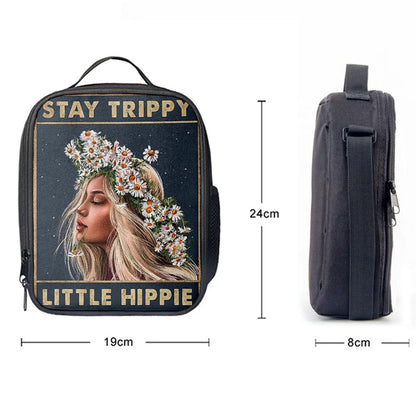 Stay Trippy Little Hippie Daisy Flower Lunch Bag - Trippy Lunch Bag