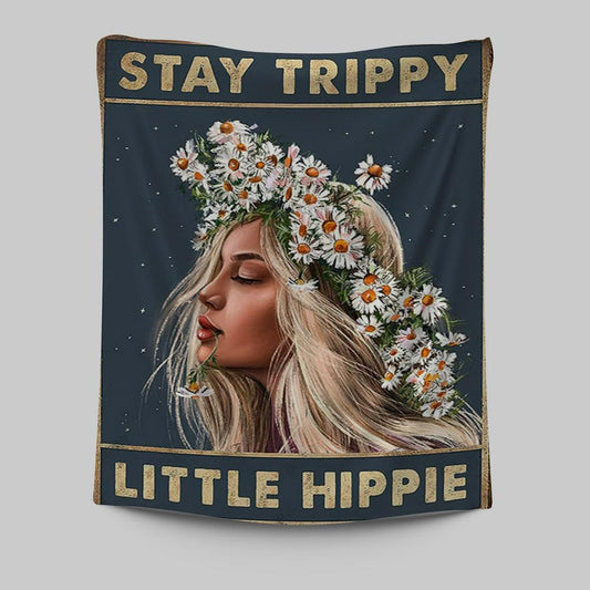Stay Trippy Little Hippie Daisy Flower Wall Art - Trippy Wall Decor