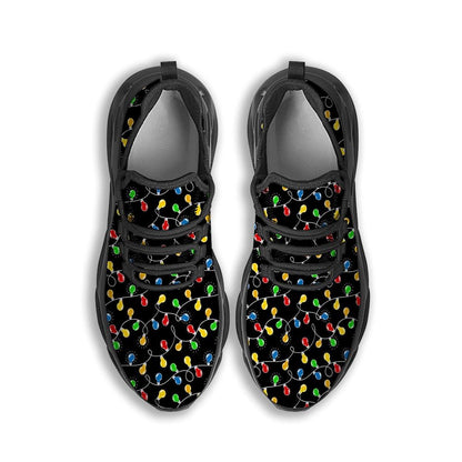 String Lights Colorful Christmas Print Black Max Soul Shoes For Men Women, Best Running Sneaker, Christmas Shoes, Winter Fashion Shoes