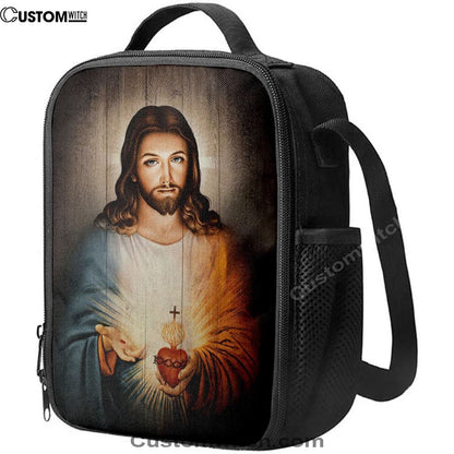 Stunning Heart Walking With Jesus Lunch Bag, Bible Verse Lunch Bag For Men And Women