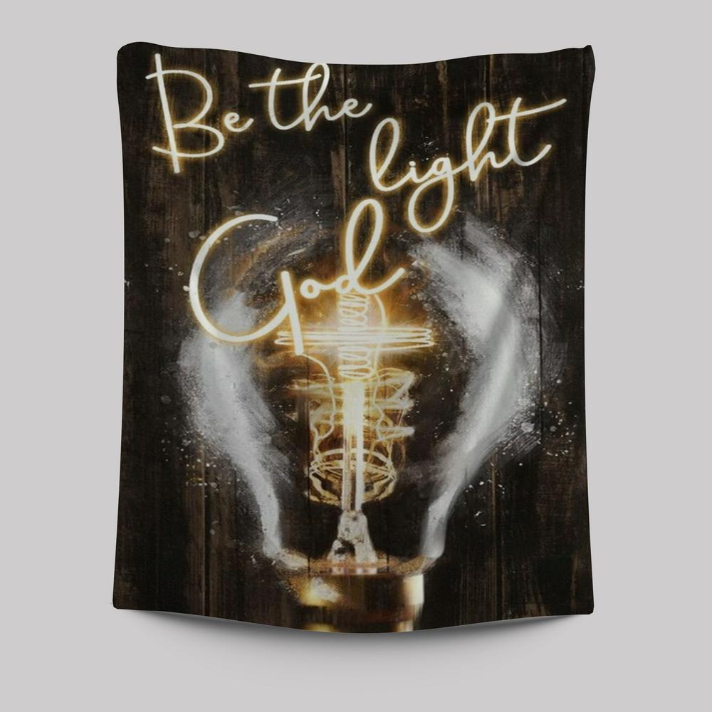 Stunning Light Bulb, Jesus Painting, Be The Light God Tapestry