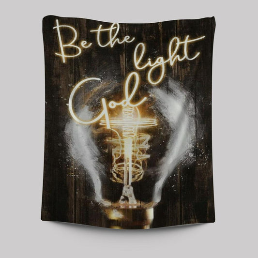 Stunning Light Bulb, Jesus Painting, Be The Light God Tapestry