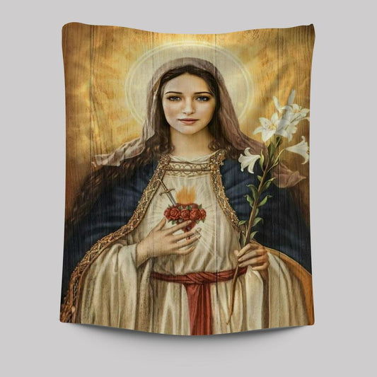 Stunning Maria, Lily Flower, Infinite Halo Tapestry