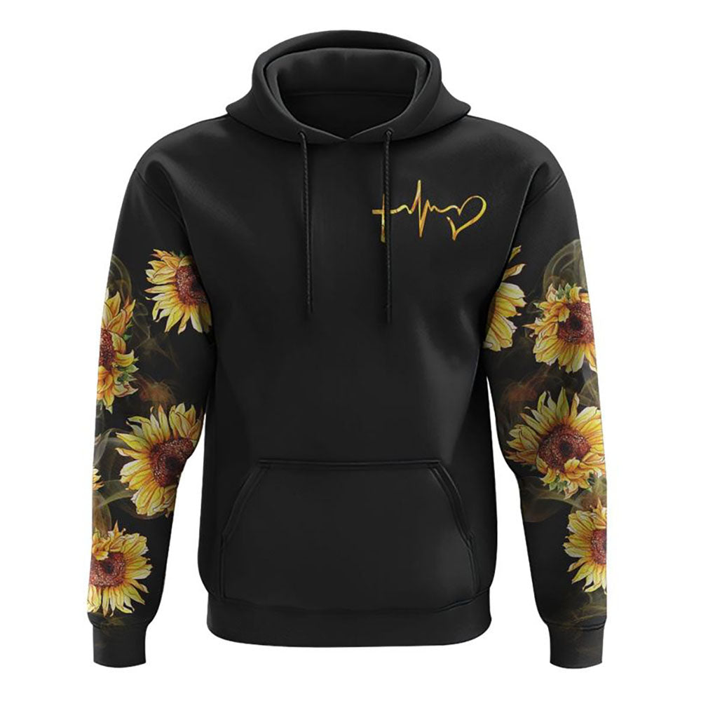 Sunflower Fly Fe All Over Print 3D Hoodie, Christian Hoodie, Christian Sweatshirt, Bible Verse Shirt