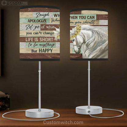 Sunflower Wreath White Horse Laugh When You Can Lamb Gift Table Lamb - Christian Bedroom Decor - Gifts For Horse Lovers