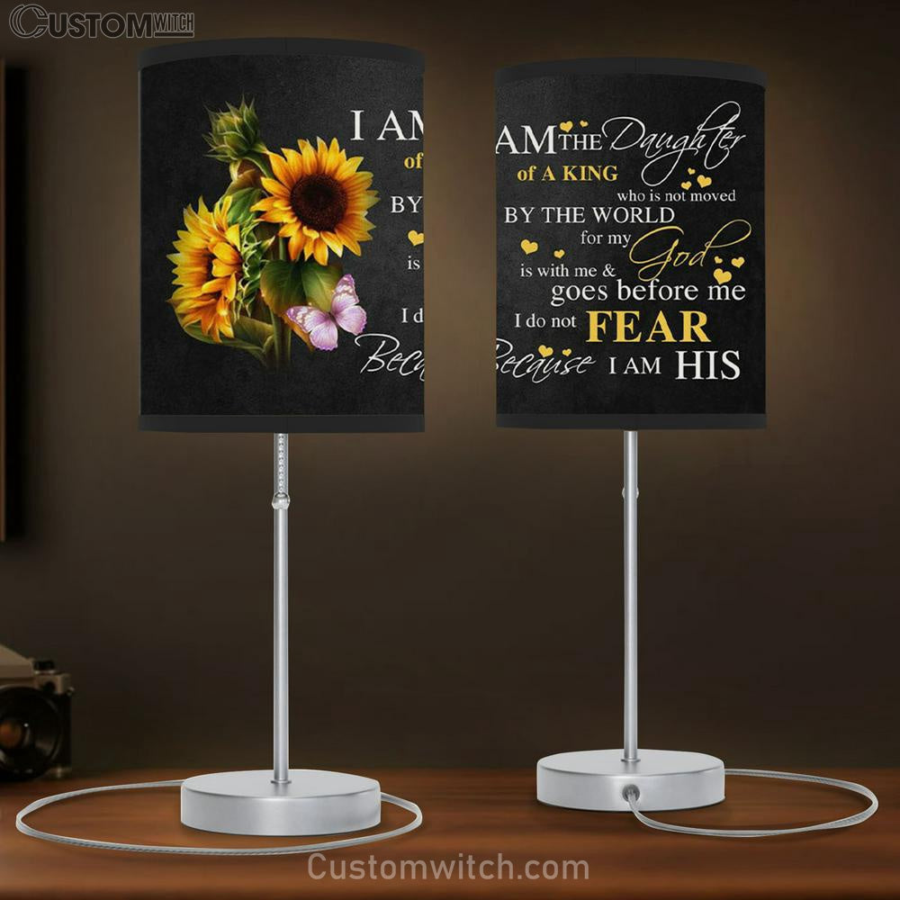 Sunflowers - Daughter Of King Table Lamb Gift - Christian Bedroom Decor