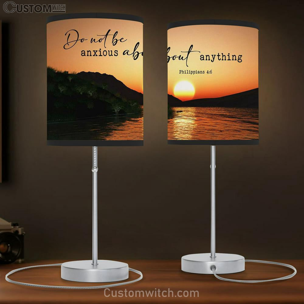 Sunset Philippians 46 Do Not Be Anxious About Anything Lamb Gift Table Lamb - Christian Lamb Gift Decor - Scripture Table Lamb Prints
