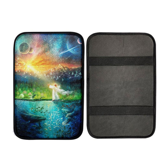 Symphony Of Praise Jesus Car Center Console Cover, Christ Car Interior Accessories