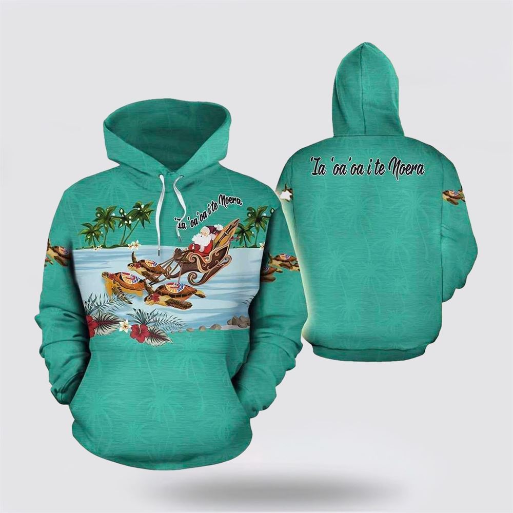 Tahiti Turtle Christmas All Over Print 3D Hoodie For Men & Women, Christmas Hoodie Cute, Christmas Gift, Christmas Fashion