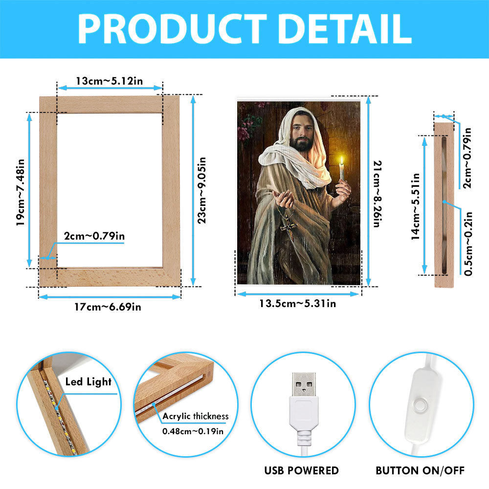 Take My Hand Jesus Christ The Redeemer Jesus Calls Frame Lamp Prints - Jesus Christ Frame Lamp Art - Christian Decor