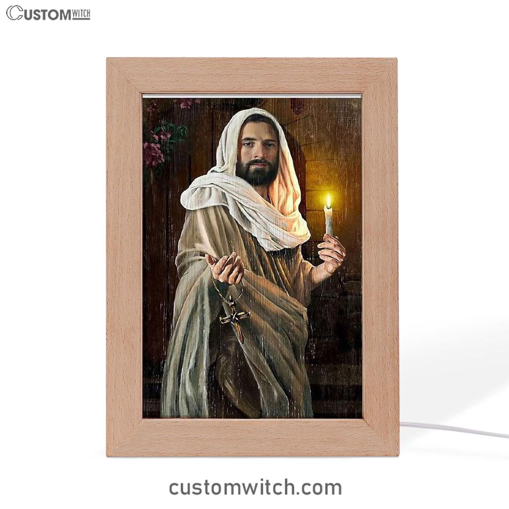 Take My Hand Jesus Christ The Redeemer Jesus Calls Frame Lamp Prints - Jesus Christ Frame Lamp Art - Christian Decor