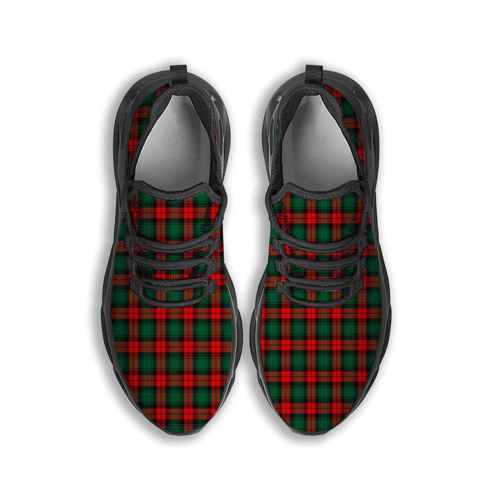 Tartan Christmas Print Pattern Black Max Soul Shoes For Men Women, Best Running Sneaker, Christmas Shoes, Winter Fashion Shoes