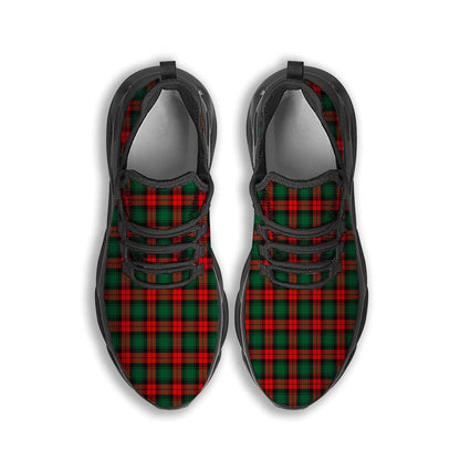 Tartan Christmas Print Pattern Black Max Soul Shoes For Men Women, Best Running Sneaker, Christmas Shoes, Winter Fashion Shoes