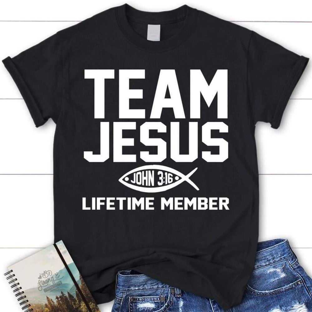 Team Jesus Lifetime Member Womens Christian T Shirt, Jesus Shirts, Blessed T Shirt, Bible T shirt, T shirt Women