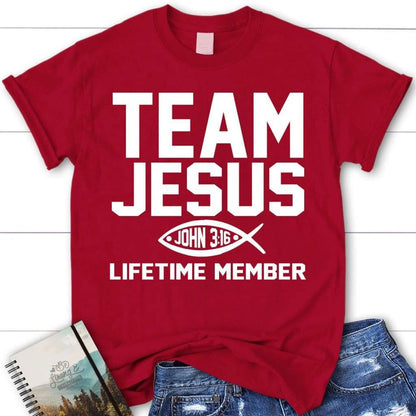 Team Jesus Lifetime Member Womens Christian T Shirt, Jesus Shirts, Blessed T Shirt, Bible T shirt, T shirt Women