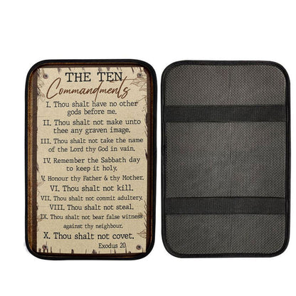 Ten Commandments Car Center Console Cover, Religious Car Interior Accessories