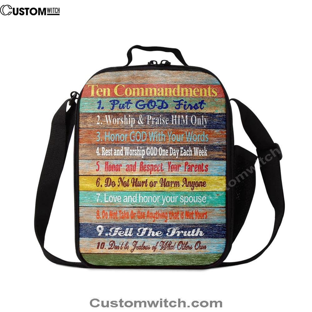 Ten Commandments Lunch Bag For Men And Women, Bible Lunch Box, Spiritual Christian Lunch Box For School, Work