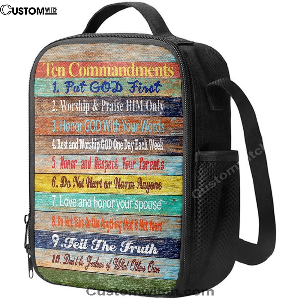 Ten Commandments Lunch Bag For Men And Women, Bible Lunch Box, Spiritual Christian Lunch Box For School, Work