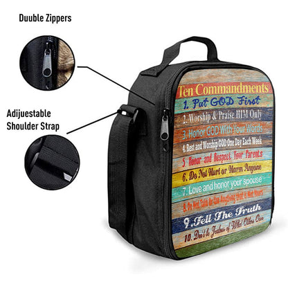 Ten Commandments Lunch Bag For Men And Women, Bible Lunch Box, Spiritual Christian Lunch Box For School, Work
