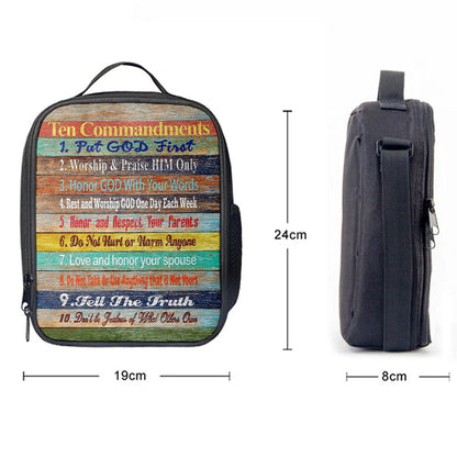 Ten Commandments Lunch Bag For Men And Women, Bible Lunch Box, Spiritual Christian Lunch Box For School, Work