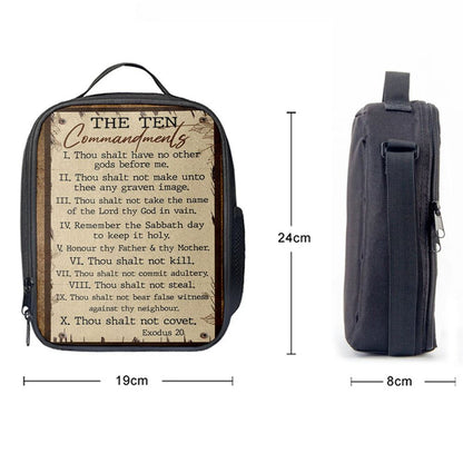 Ten Commandments Lunch Bag For Men And Women, Bible Verse Lunch Box, Spiritual Christian Lunch Box For School, Work