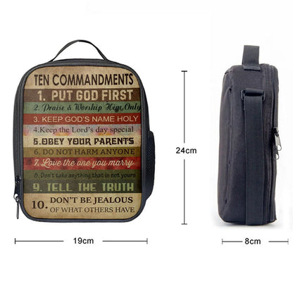 Ten Commandments Lunch Bag For Men And Womens For Men Women, Spiritual Christian Lunch Box For School, Work