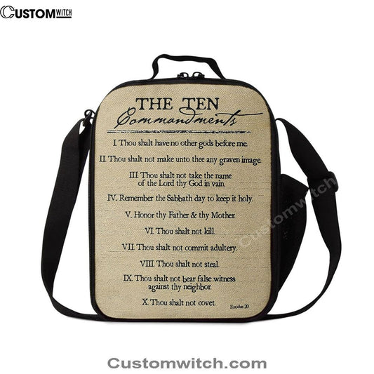 Ten Commandments Lunch Bags For Men And Women, Spiritual Christian Lunch Box For School, Work