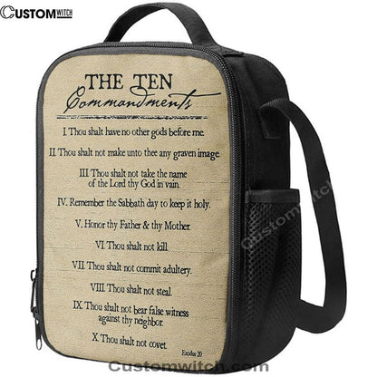 Ten Commandments Lunch Bags For Men And Women, Spiritual Christian Lunch Box For School, Work