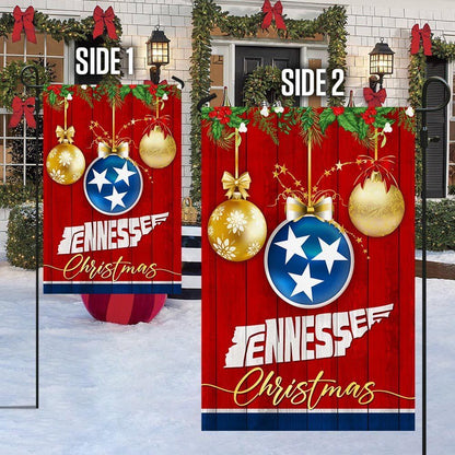 Tennessee 2 Christmas Flag, Christmas Garden Flag, Home Decor Accessories, Christmas Outdoor Decor Ideas