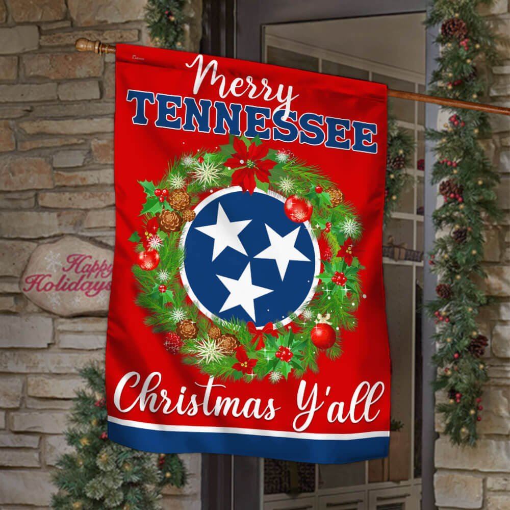Tennessee Christmas Flag, Christmas Garden Flag, Home Decor Accessories, Christmas Outdoor Decor Ideas