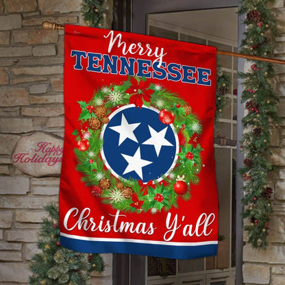 Tennessee Christmas Flag, Christmas Garden Flag, Home Decor Accessories, Christmas Outdoor Decor Ideas