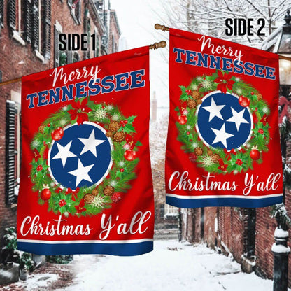 Tennessee Christmas Flag, Christmas Garden Flag, Home Decor Accessories, Christmas Outdoor Decor Ideas