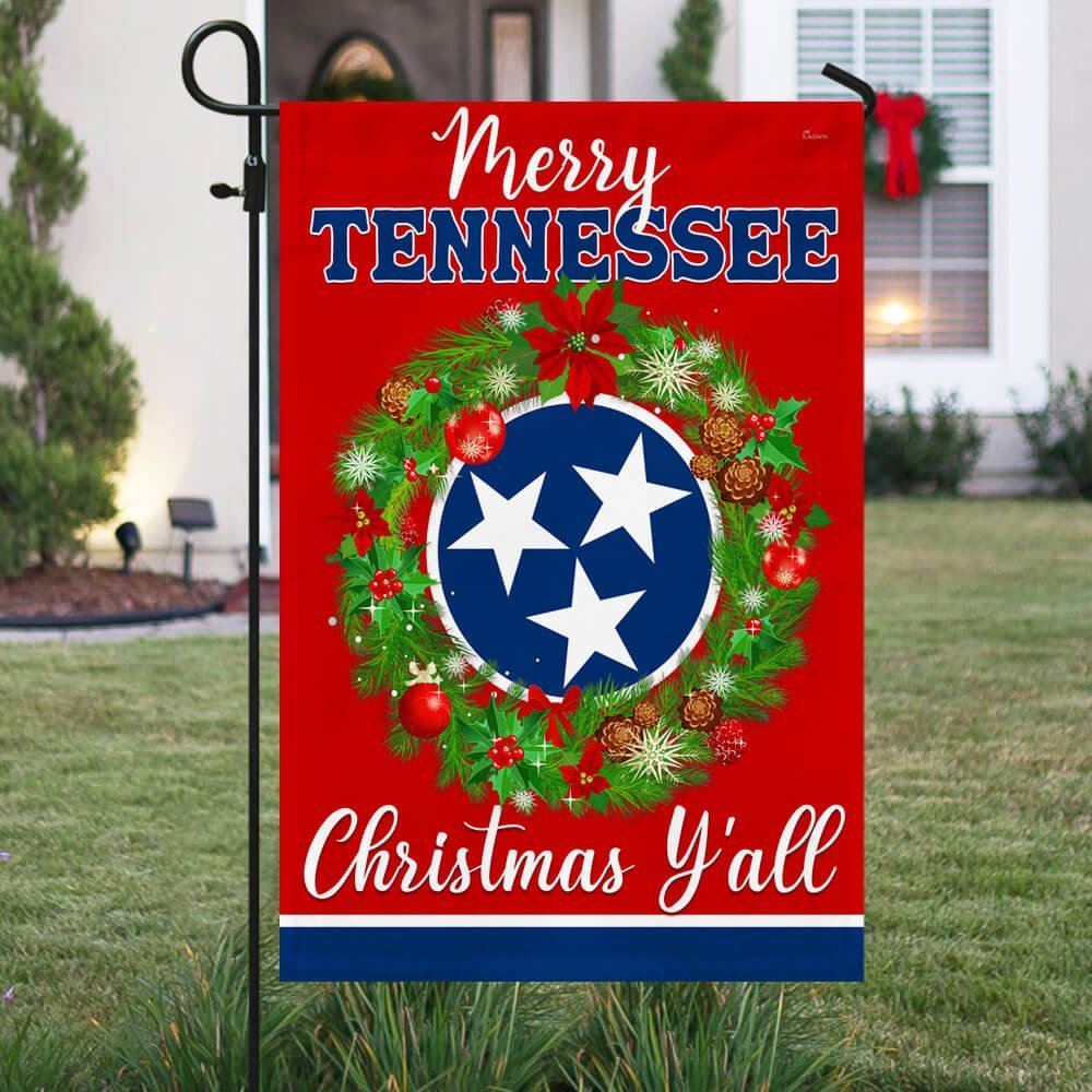 Tennessee Christmas Flag, Christmas Garden Flag, Home Decor Accessories, Christmas Outdoor Decor Ideas
