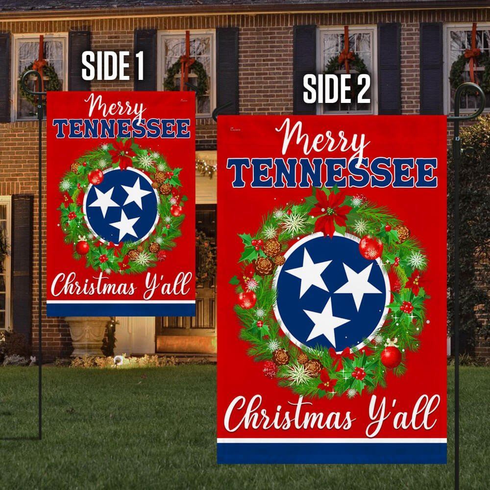 Tennessee Christmas Flag, Christmas Garden Flag, Home Decor Accessories, Christmas Outdoor Decor Ideas