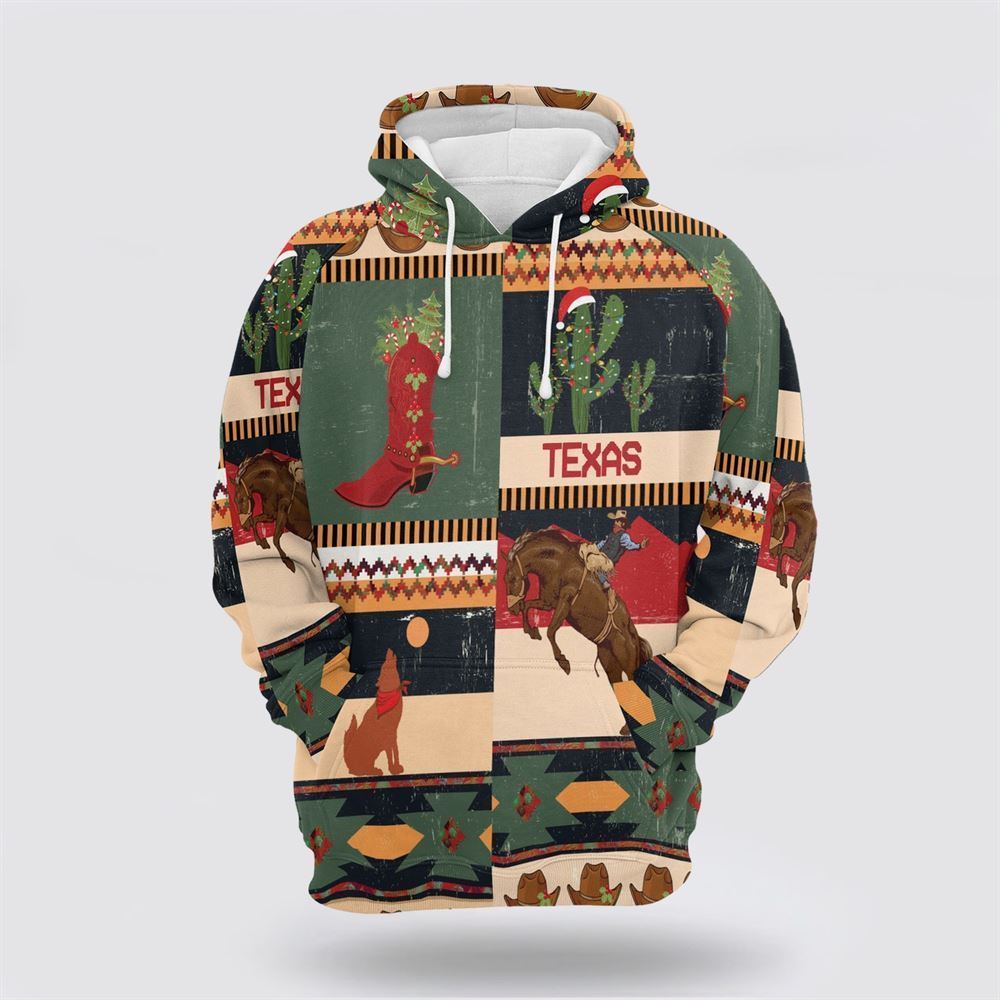 Texas Christmas All Over Print 3D Hoodie For Men & Women, Christmas Hoodie Cute, Christmas Gift, Christmas Fashion