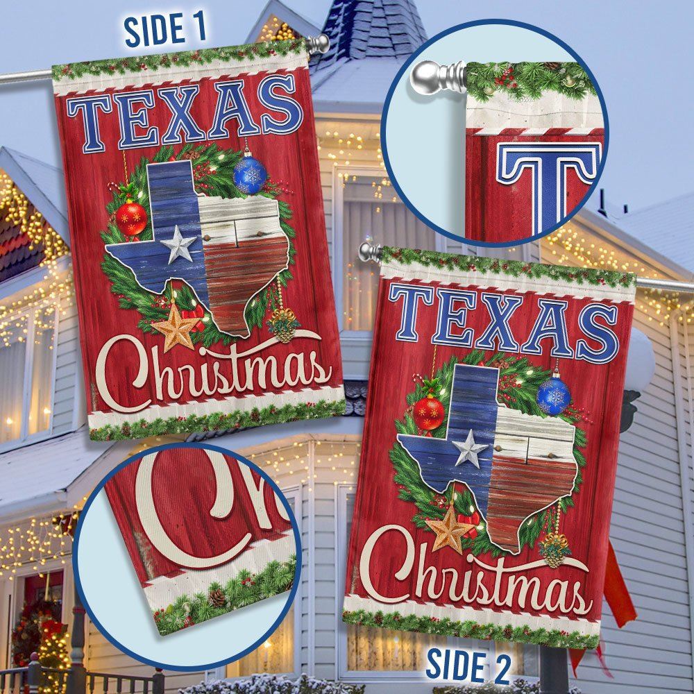 Texas Christmas Flag Merry Christmas Flag, Christmas Garden Flag, Home Decor Accessories, Christmas Outdoor Decor Ideas