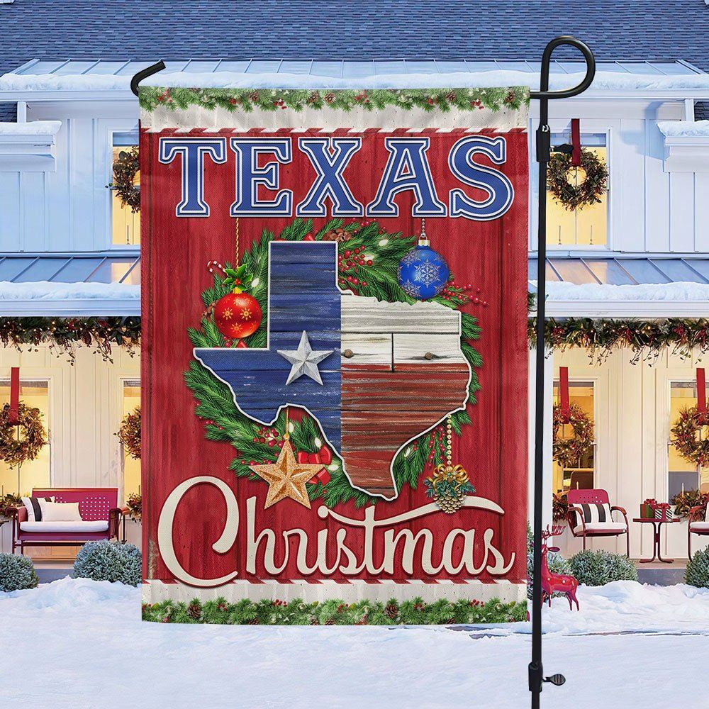 Texas Christmas Flag Merry Christmas Flag, Christmas Garden Flag, Home Decor Accessories, Christmas Outdoor Decor Ideas